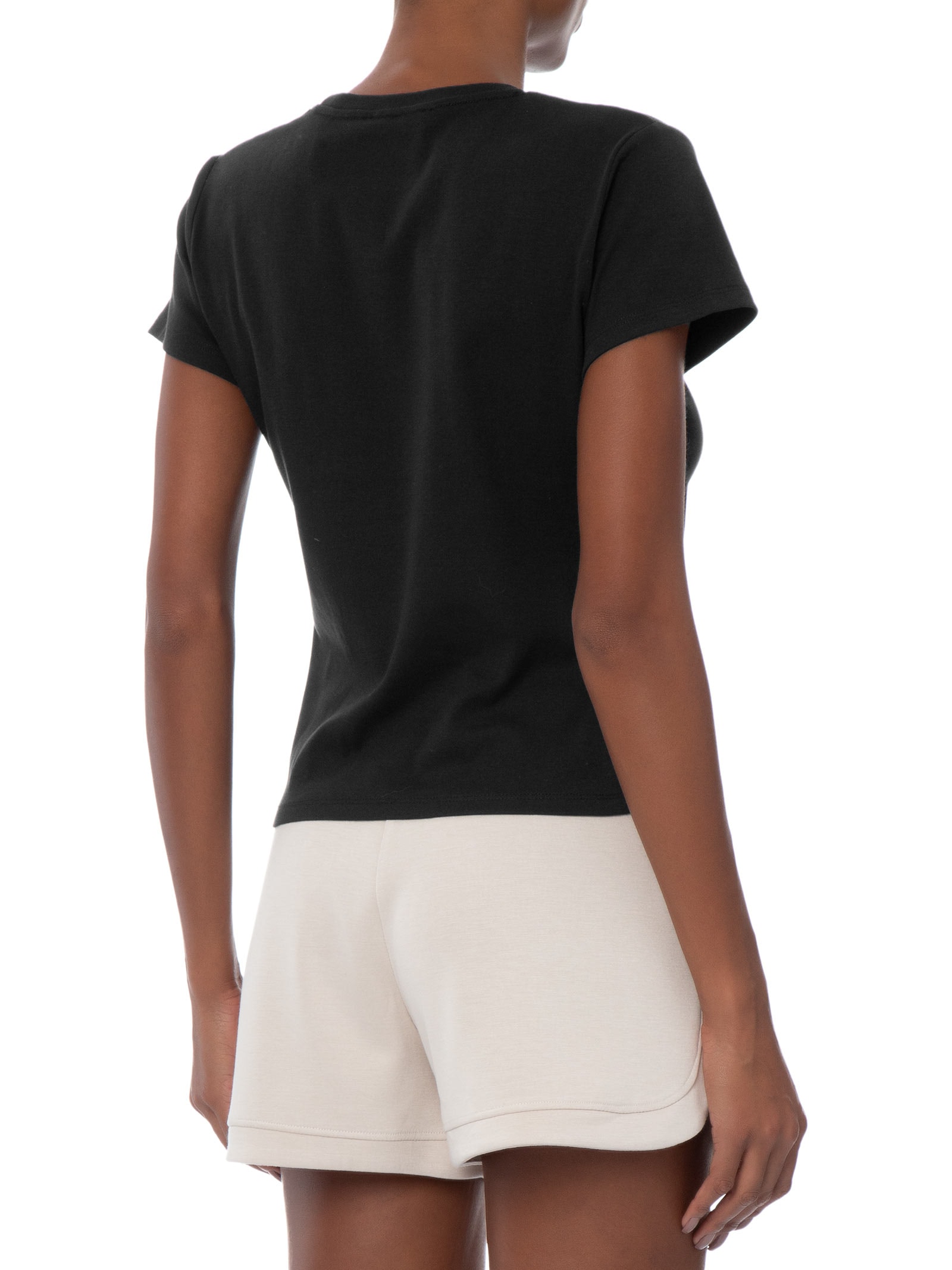 Camiseta Feminina Manga Curta 90s Baby Tee Preto Cotton On