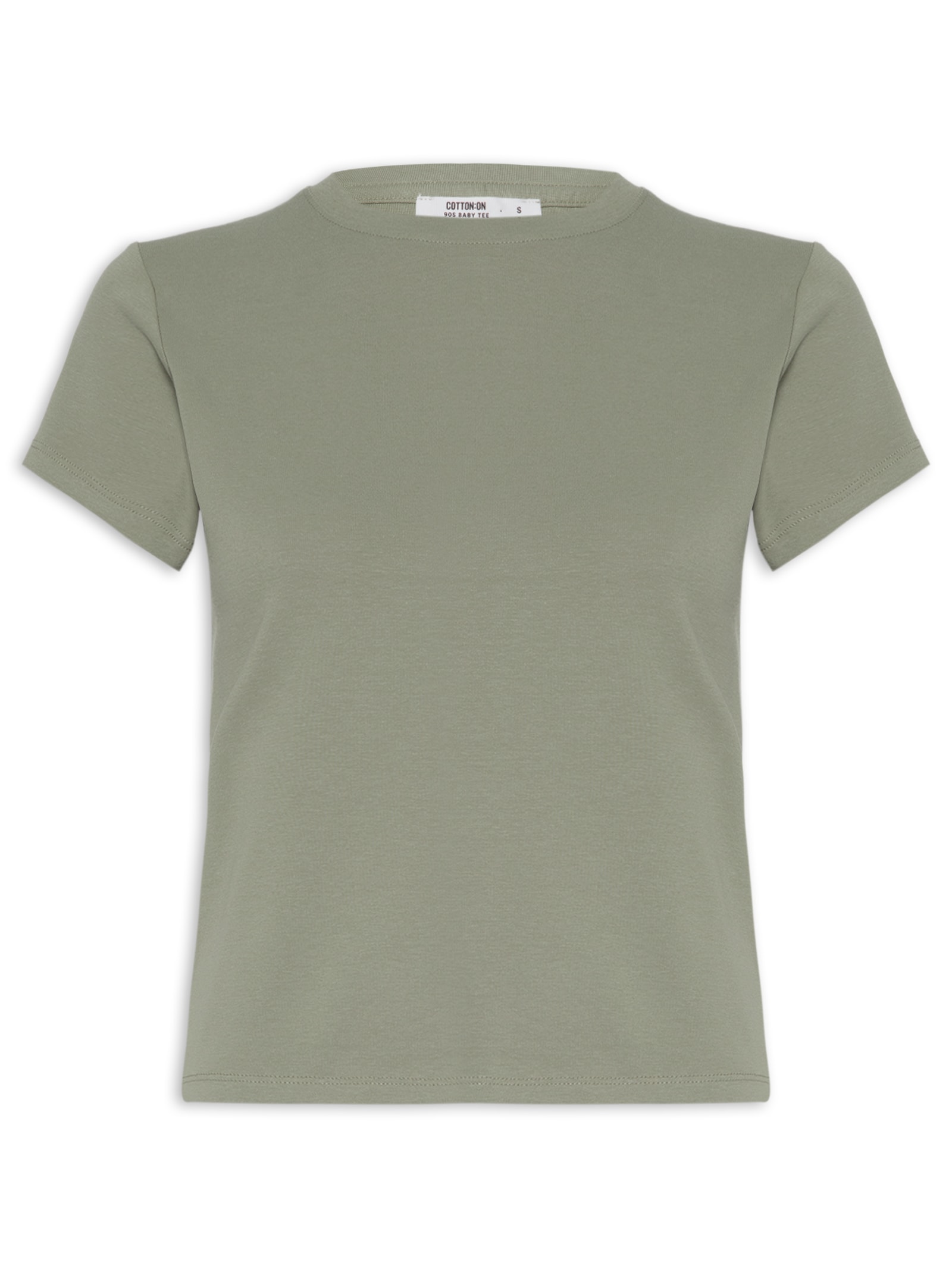 Camiseta Feminina Manga Curta 90s Baby Tee Verde Cotton On