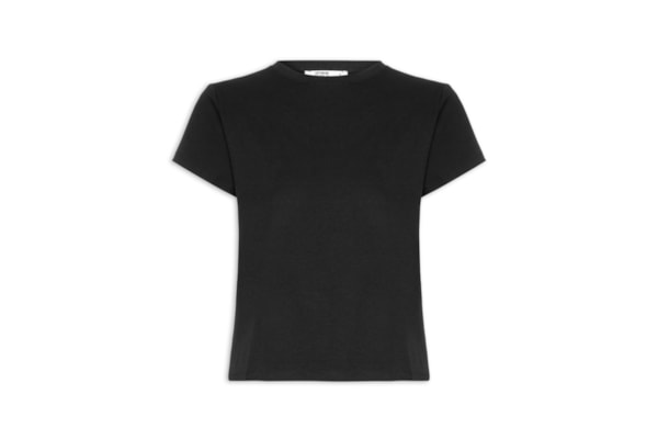Camiseta Feminina Manga Curta 90s Baby Tee – Preto