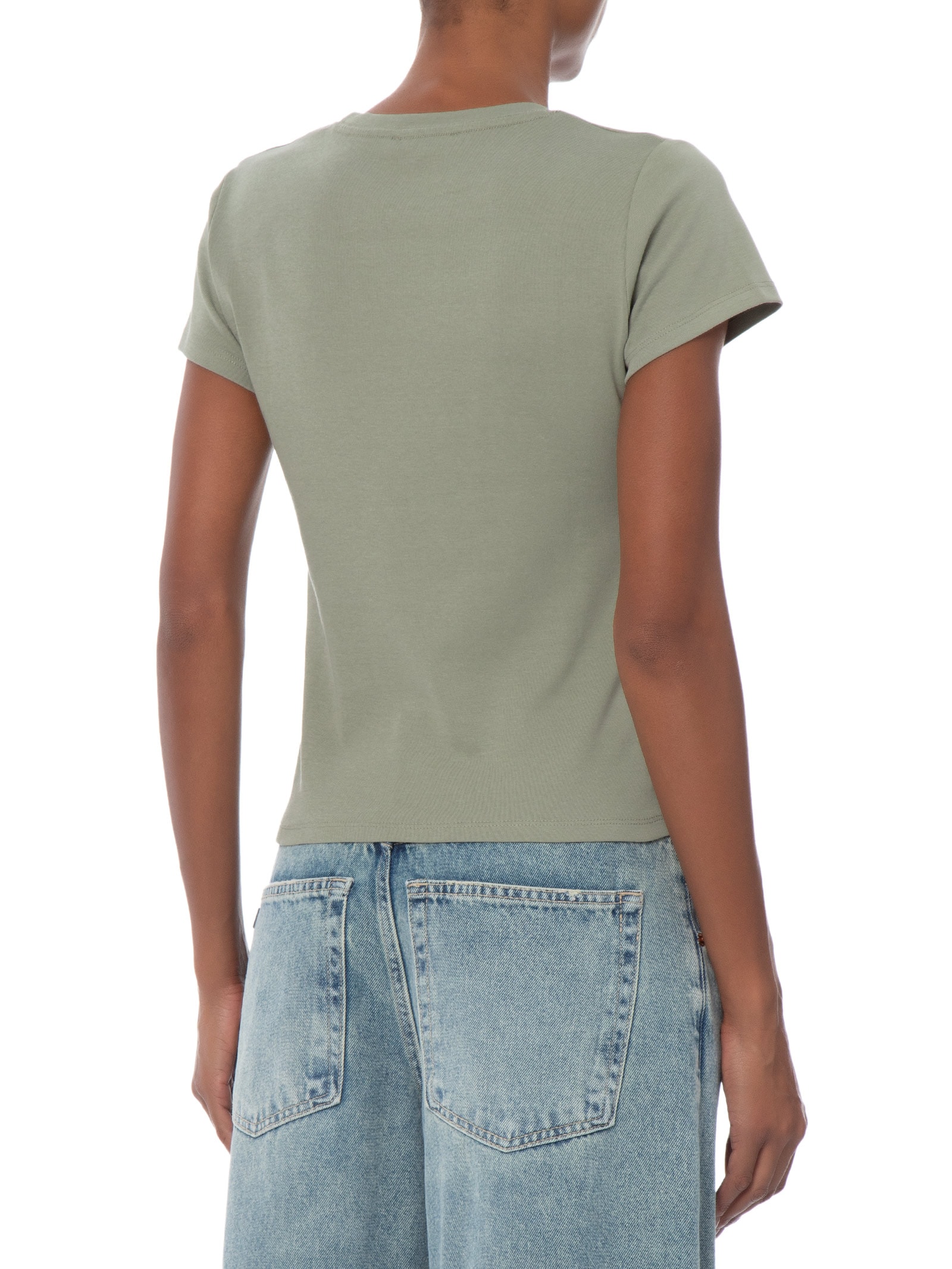 Camiseta Feminina Manga Curta 90s Baby Tee – Verde Cotton On