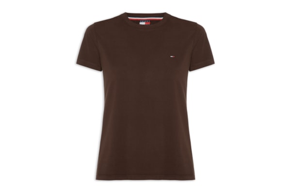 Camiseta Feminina Manga Curta Ab C-Neck Tee - Marrom