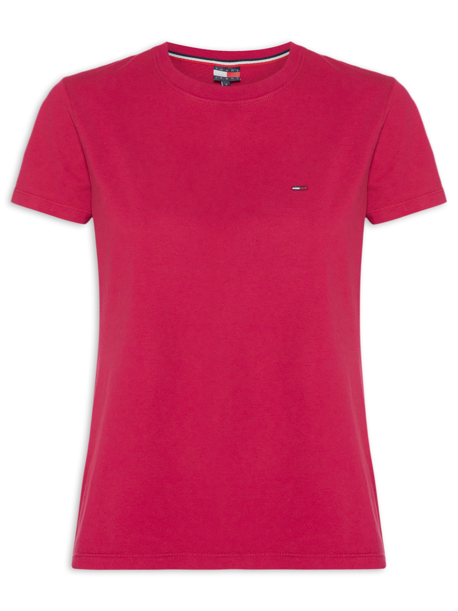 Camiseta Feminina Manga Curta Ab C-Neck Tee Vermelho Tommy Jeans