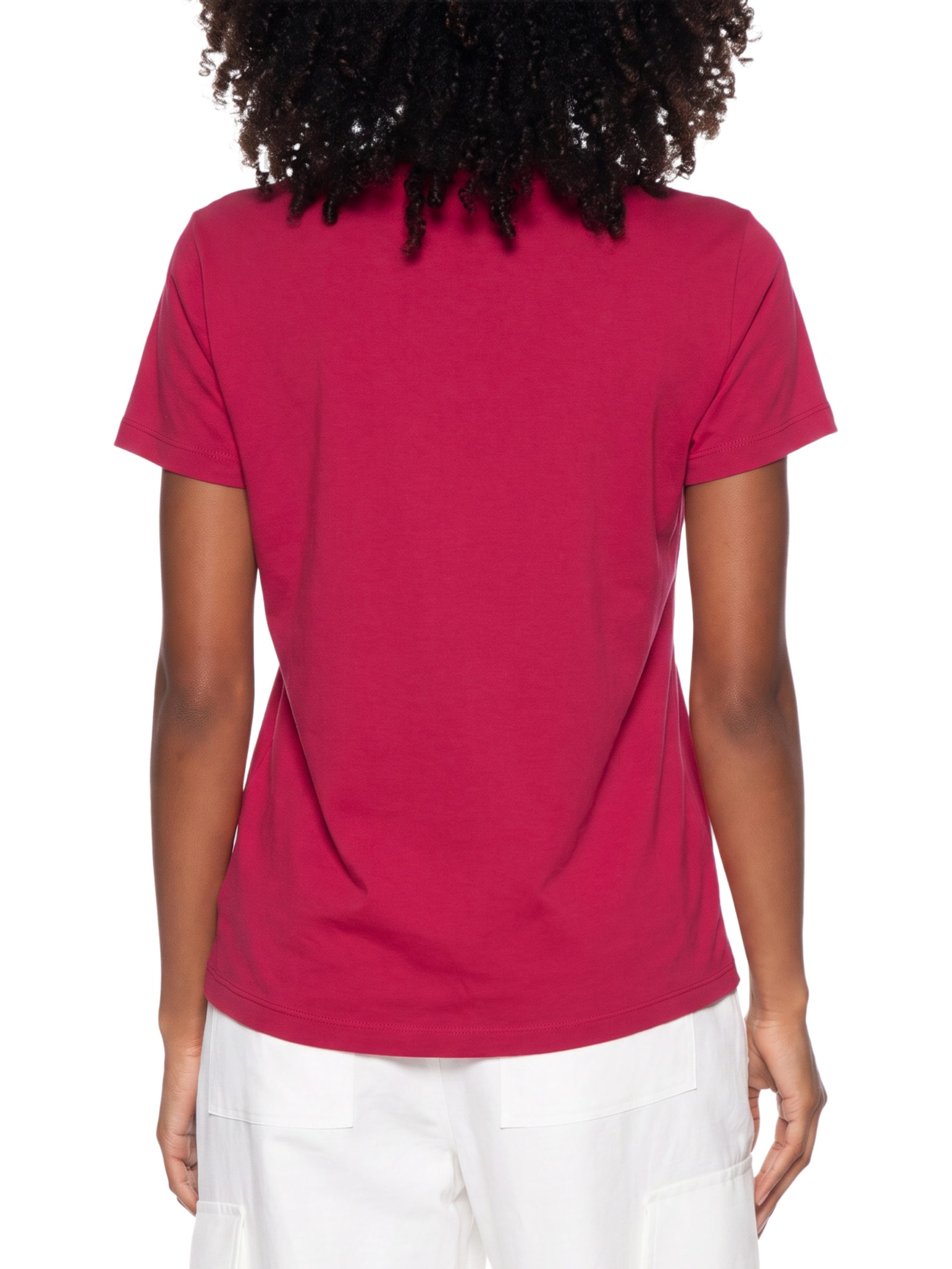 Camiseta Feminina Manga Curta Ab C-Neck Tee Vermelho Tommy Jeans