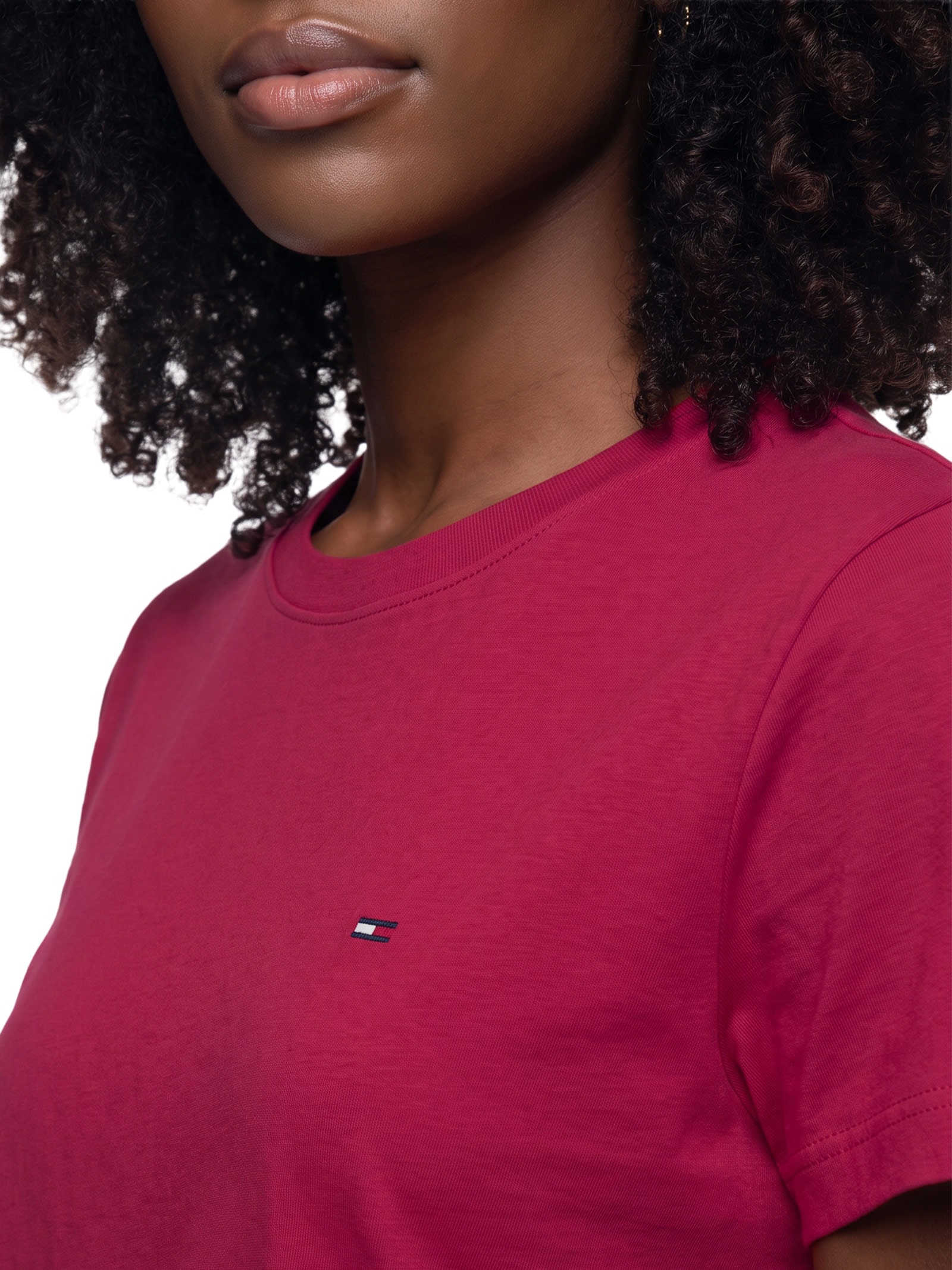 Camiseta Feminina Manga Curta Ab C-Neck Tee Vermelho Tommy Jeans