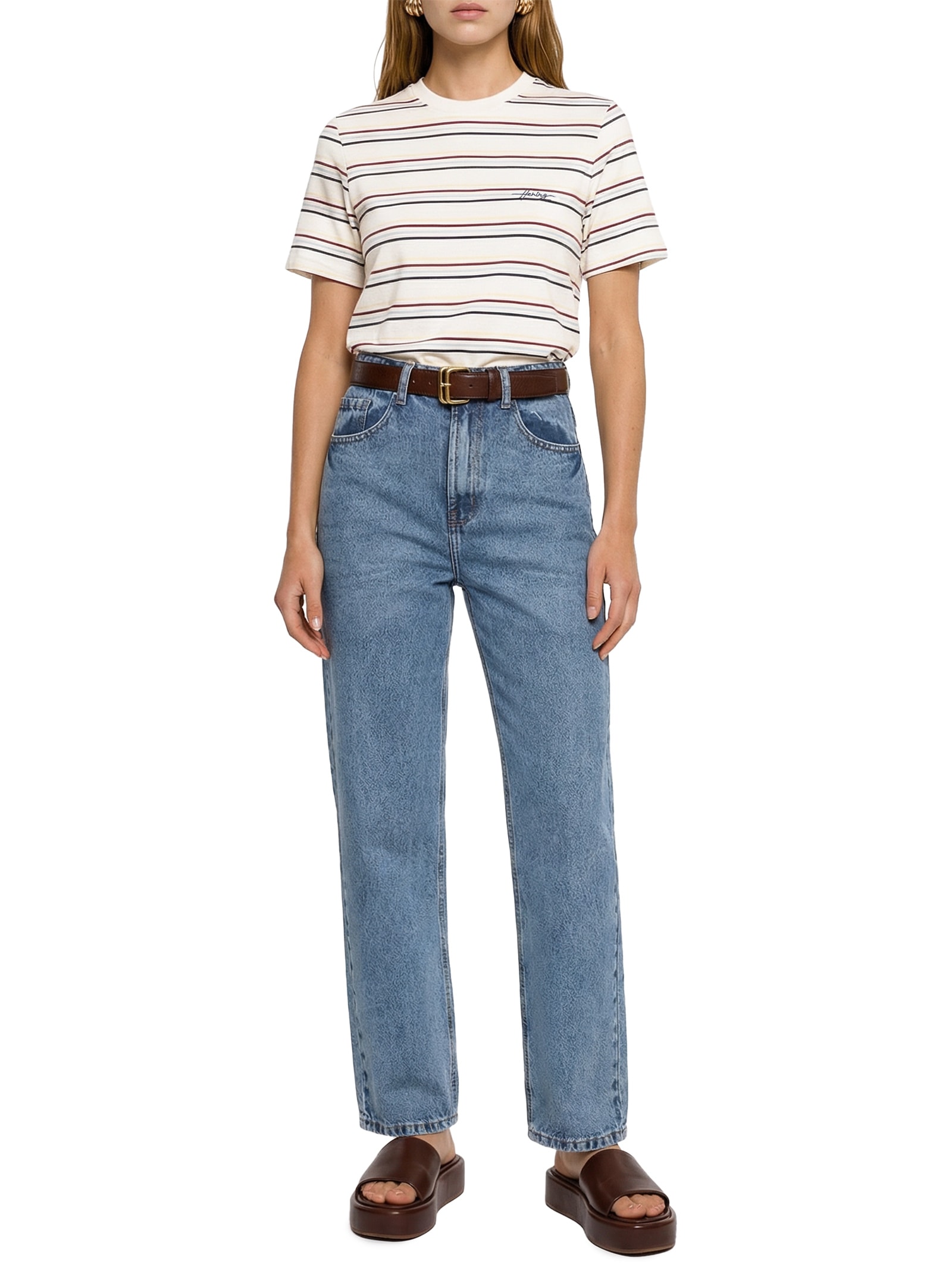 Camiseta Feminina Manga Curta Bege Hering