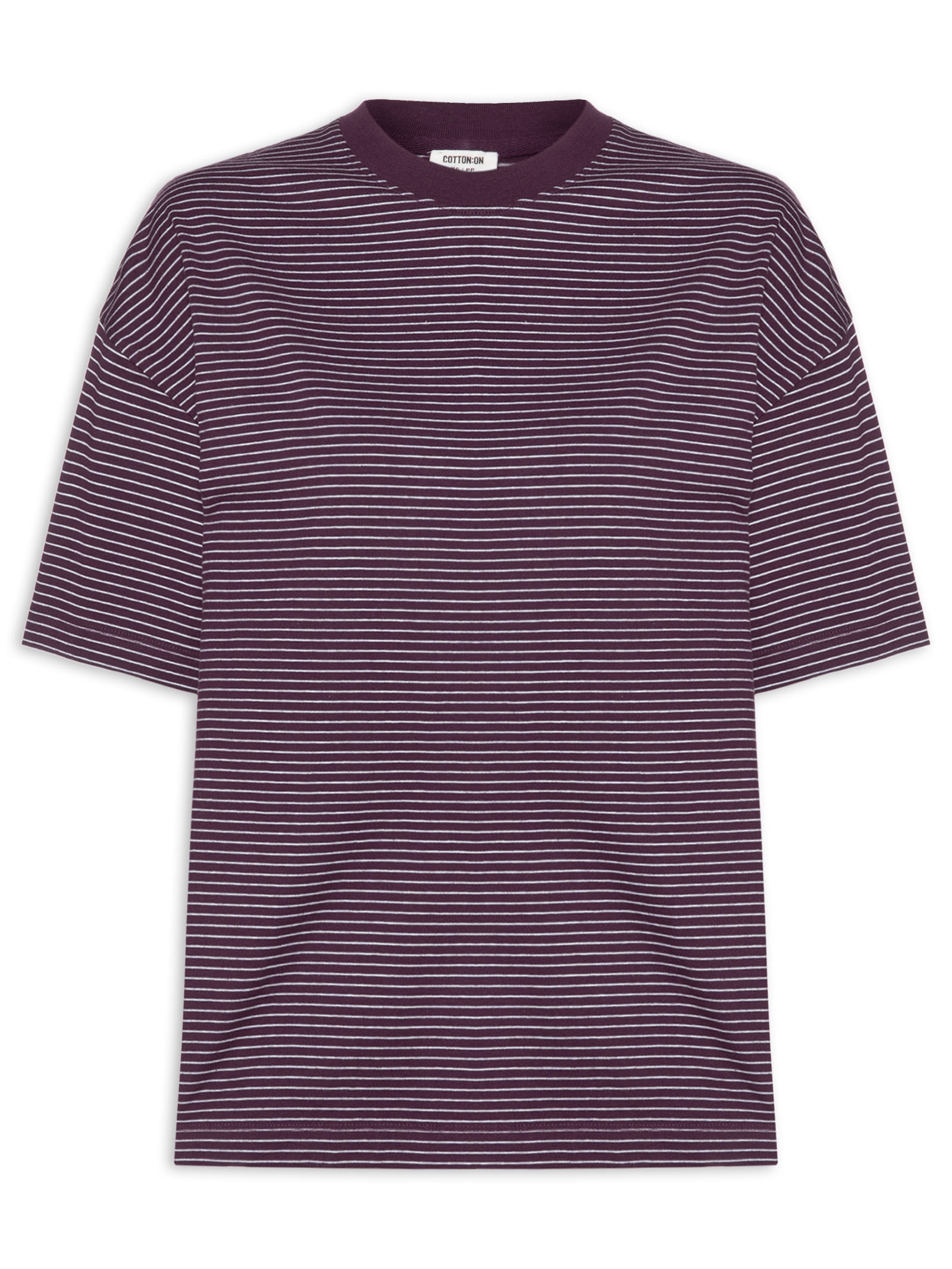 Camiseta Feminina Manga Curta Boxy Sleeve Roxo Cotton On