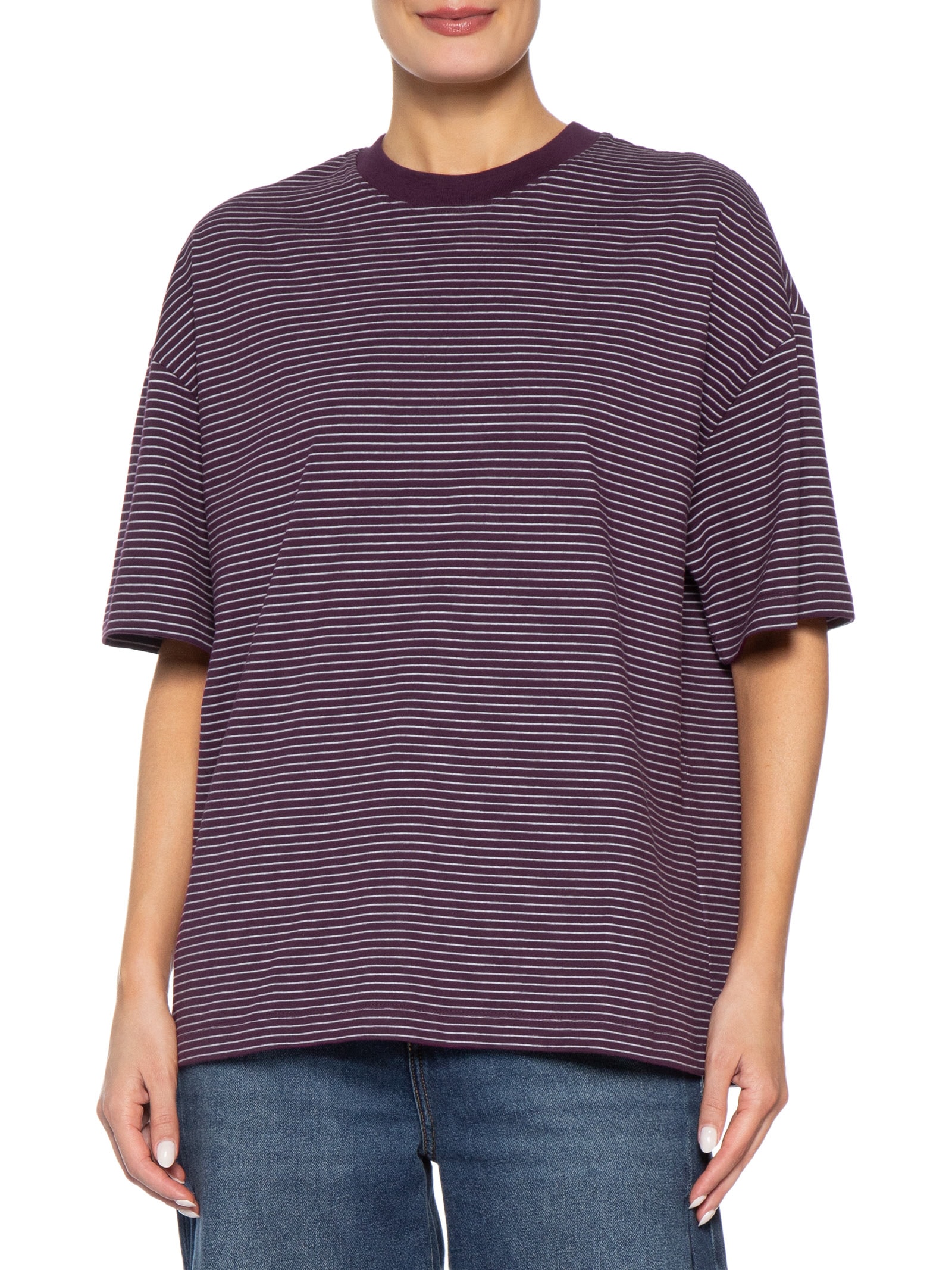 Camiseta Feminina Manga Curta Boxy Sleeve Roxo Cotton On