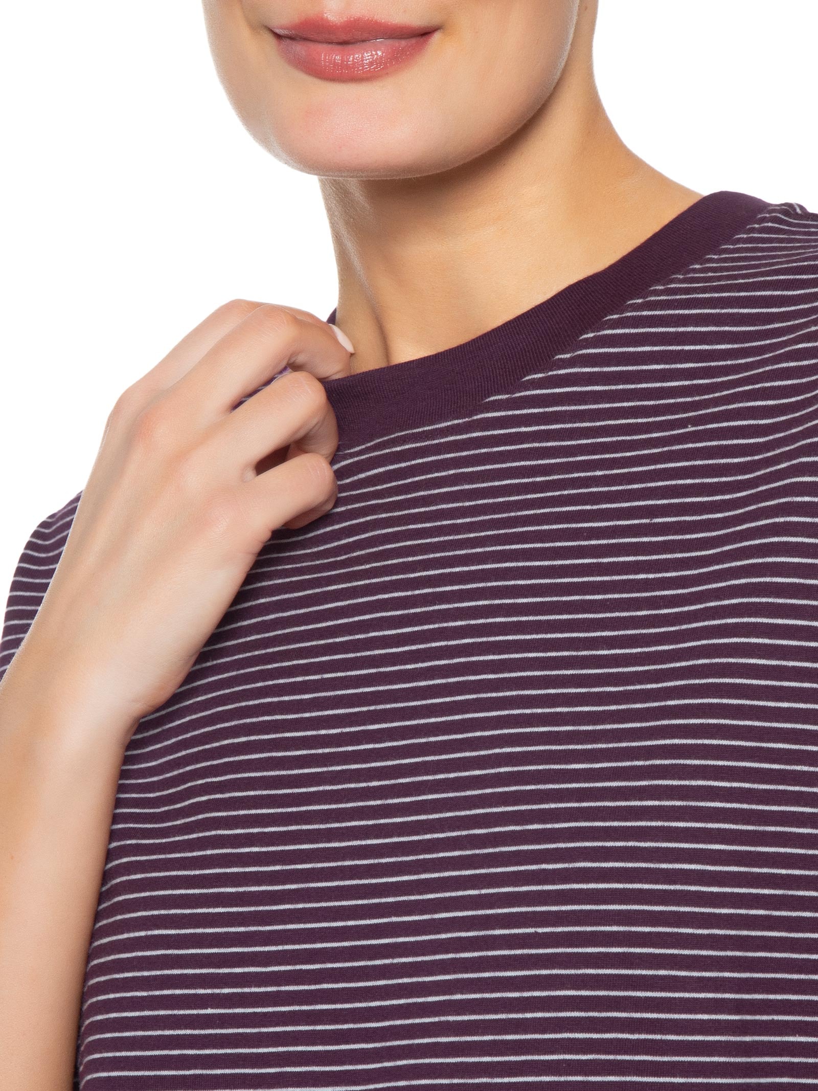 Camiseta Feminina Manga Curta Boxy Sleeve Roxo Cotton On