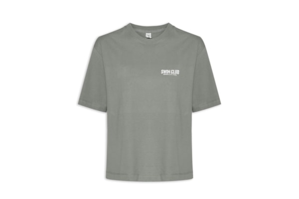Camiseta Feminina Manga Curta - Cinza