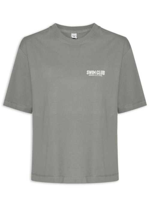 Camiseta Feminina Manga Curta – Cinza