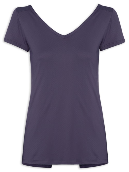 Camiseta Feminina Manga Curta Lisa – Azul