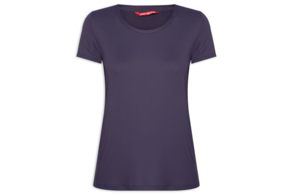 Camiseta Feminina Manga Curta Lisa - Azul