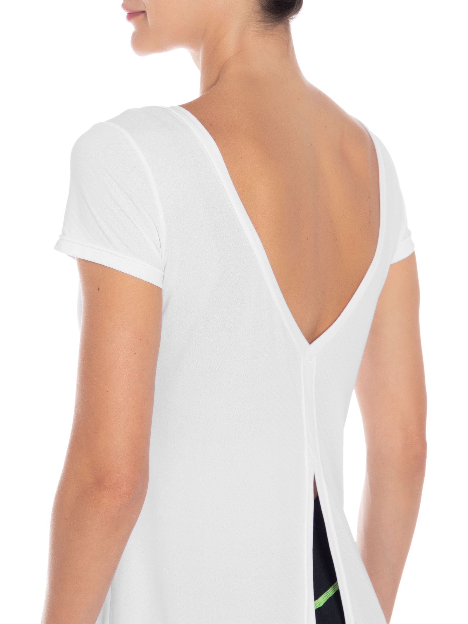 Camiseta Feminina Manga Curta Lisa Branco Body For Sure