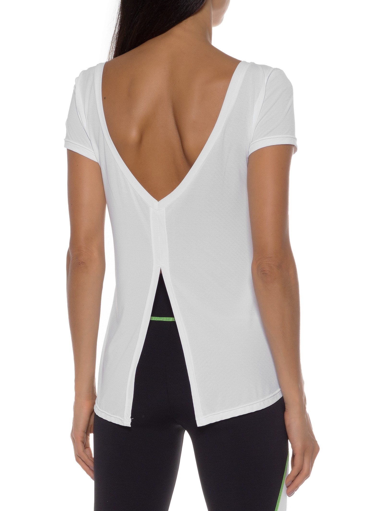 Camiseta Feminina Manga Curta Lisa Branco Body For Sure