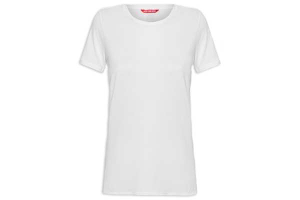 Camiseta Feminina Manga Curta Lisa - Branco