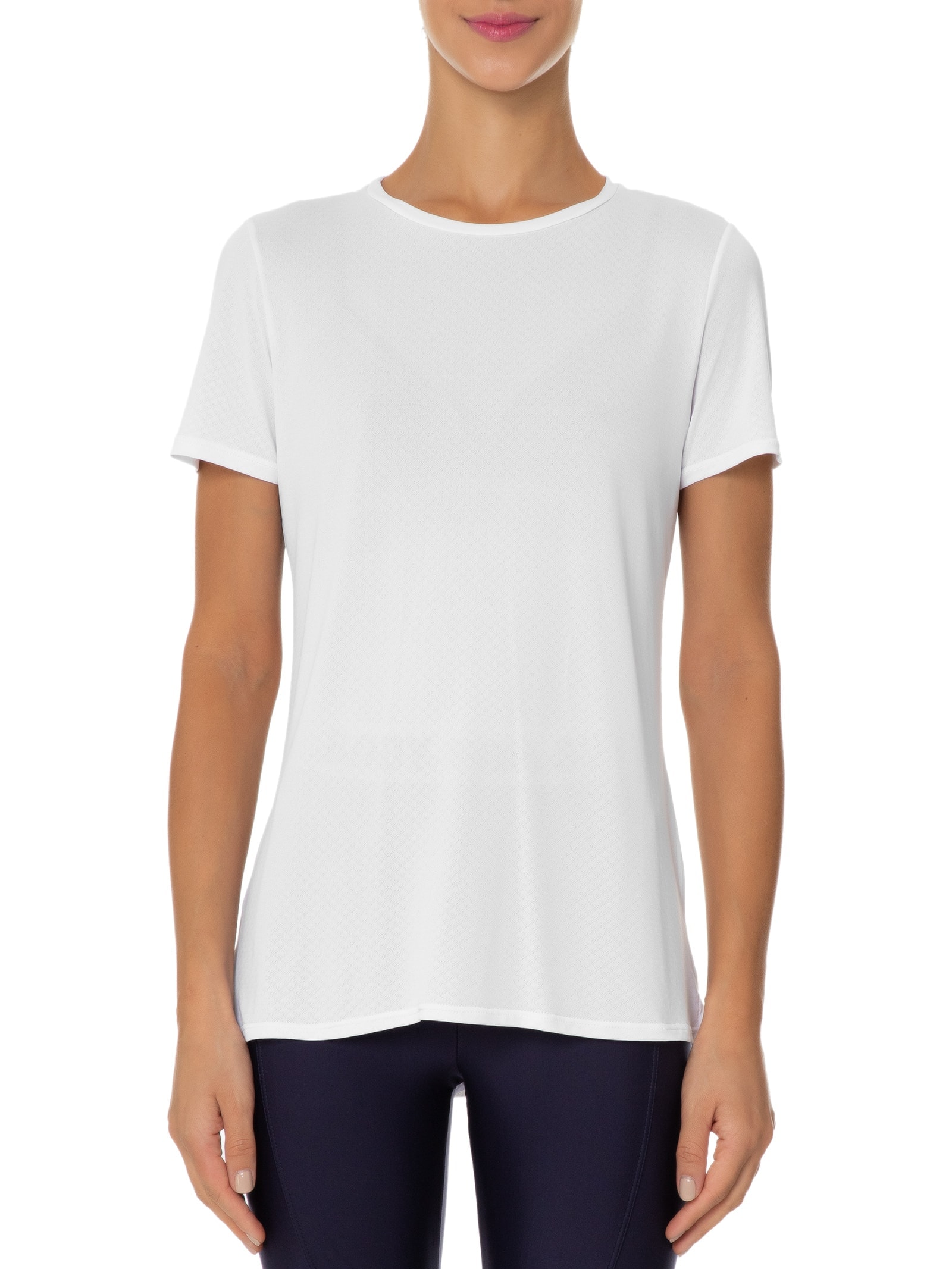 Camiseta Feminina Manga Curta Lisa Branco Body For Sure