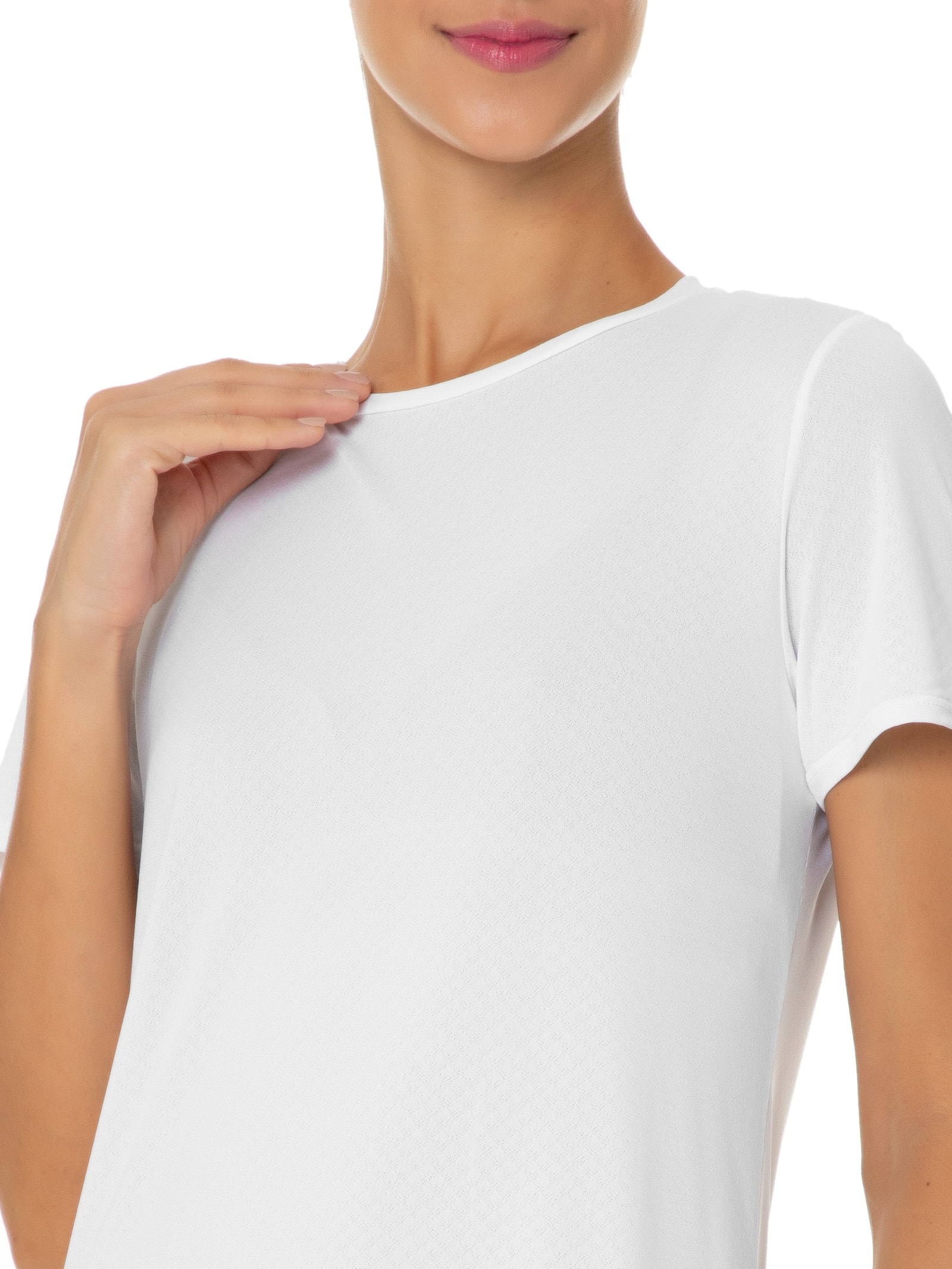 Camiseta Feminina Manga Curta Lisa Branco Body For Sure