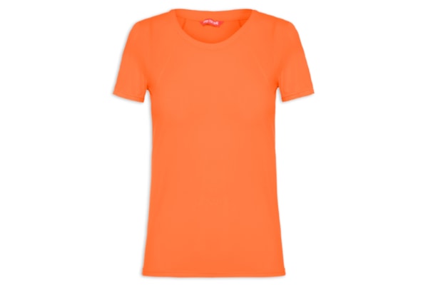 Camiseta Feminina Manga Curta Lisa - Laranja 
