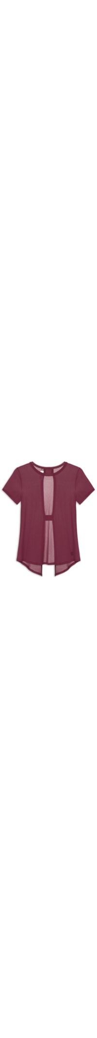 Camiseta Feminina Manga Curta Lisa New Tops - Roxo
