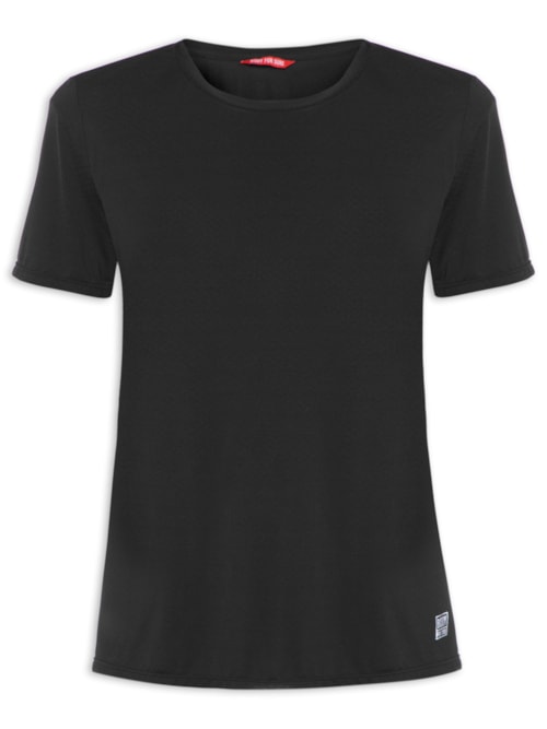 Camiseta Feminina Manga Curta Lisa – Preto