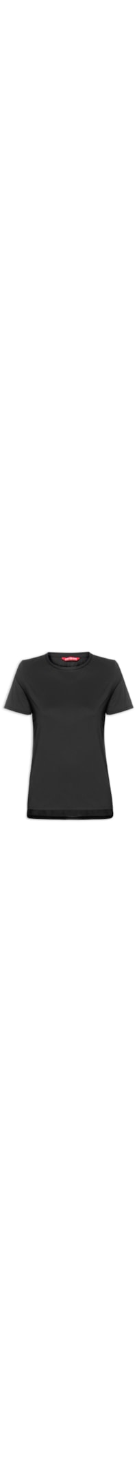 Camiseta Feminina Manga Curta Lisa - Preto