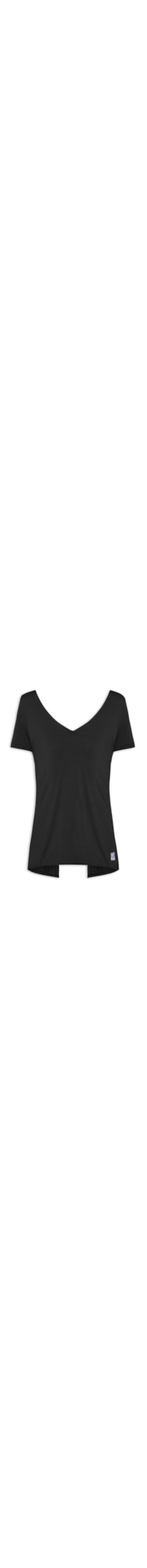 Camiseta Feminina Manga Curta Lisa - Preto