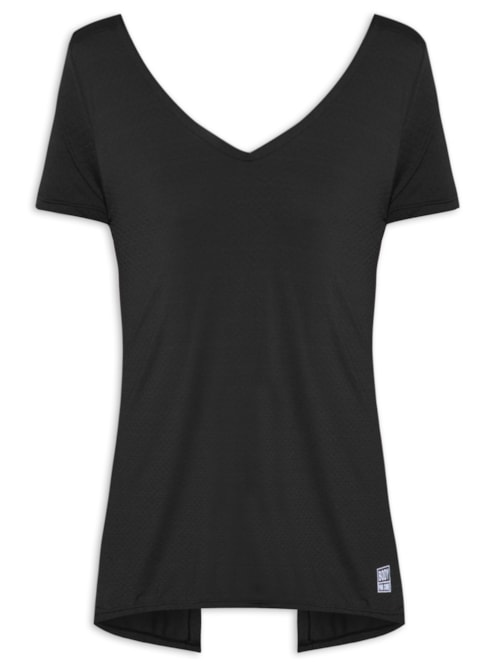 Camiseta Feminina Manga Curta Lisa – Preto