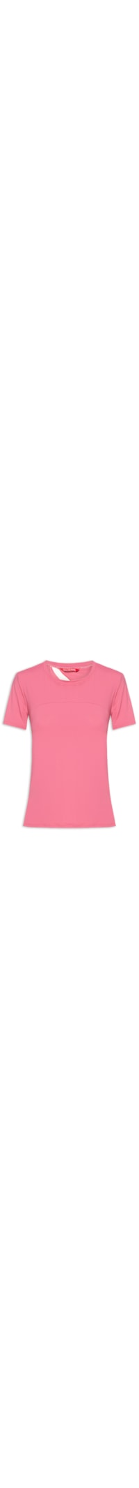 Camiseta Feminina Manga Curta Lisa - Rosa