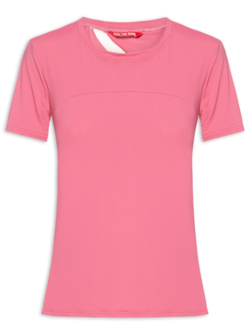 Camiseta Feminina Manga Curta Lisa – Rosa