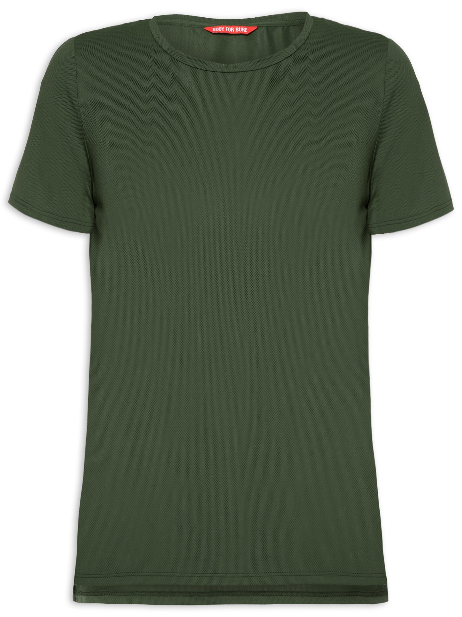 Camiseta Feminina Manga Curta Lisa Verde Body For Sure