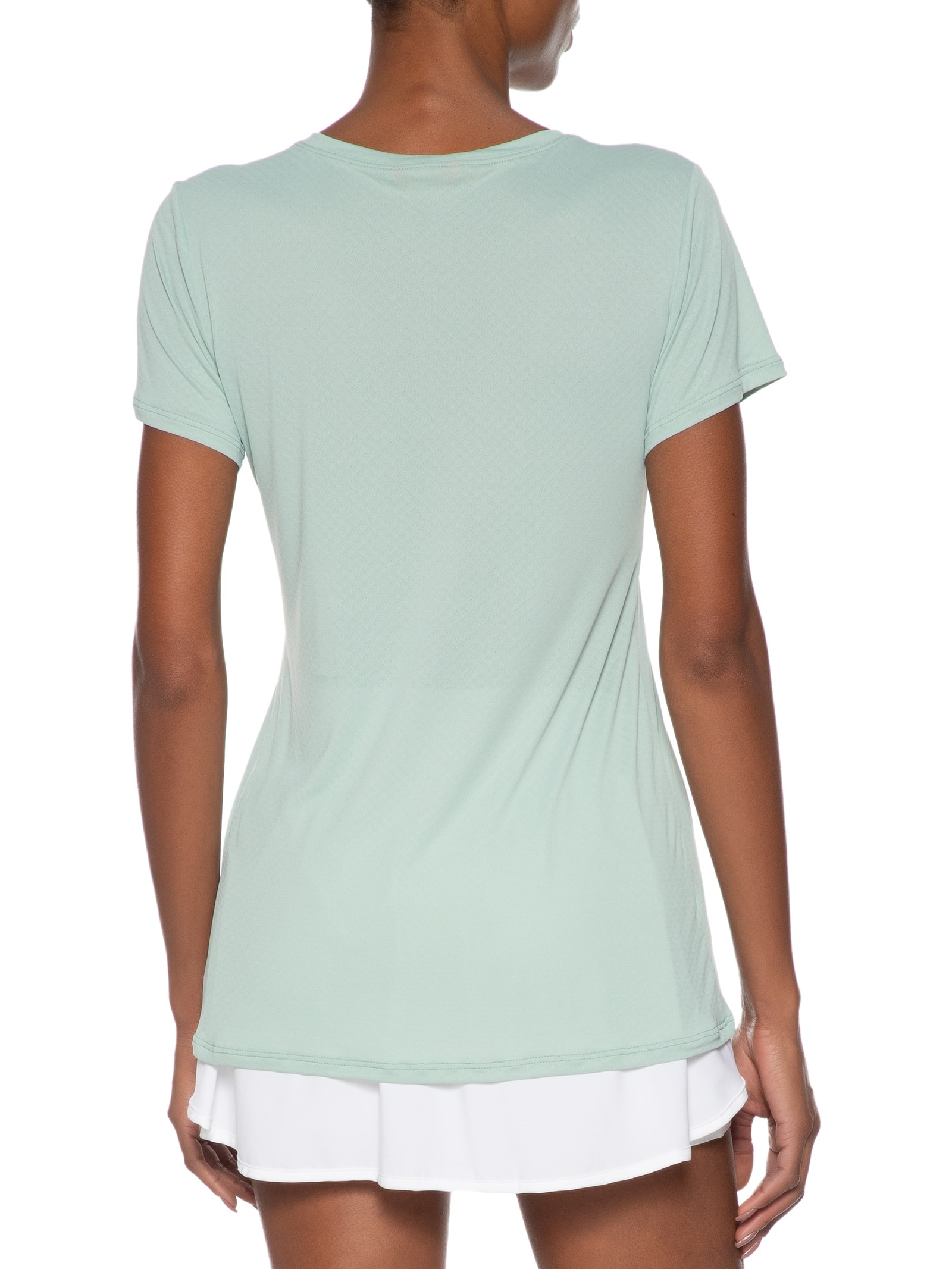Camiseta Feminina Manga Curta Lisa Verde Body For Sure