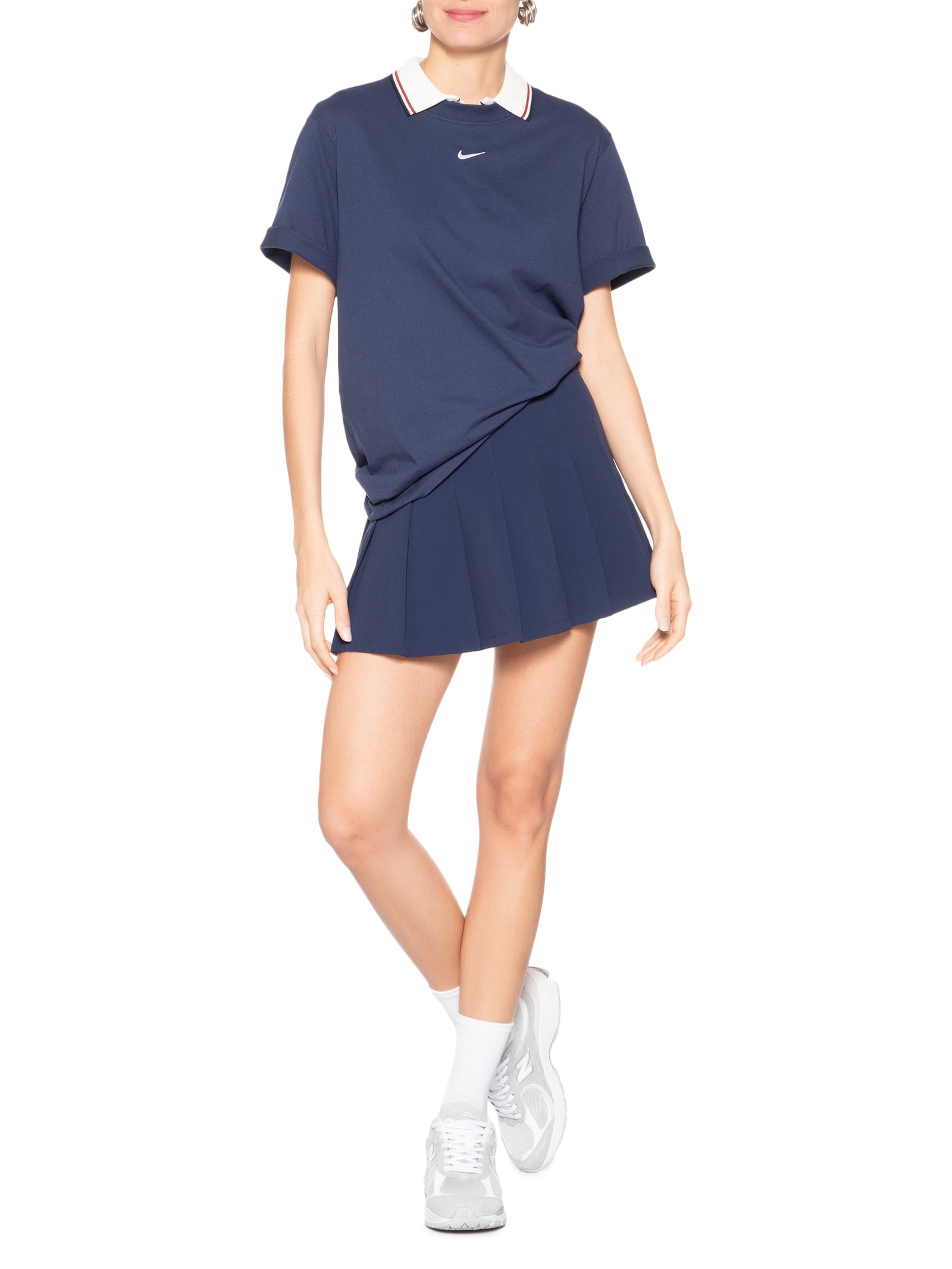 Camiseta Feminina Manga Curta Nsw Tee Wssential Lb Azul Nike