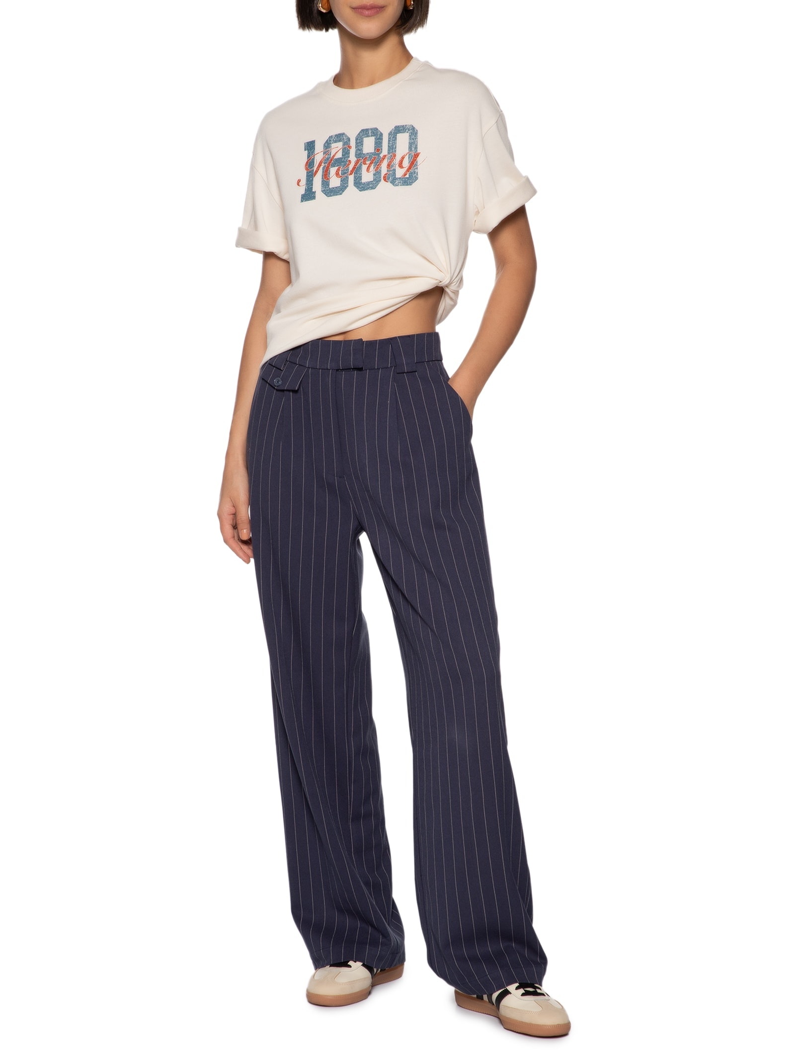 Camiseta Feminina Manga Curta Off White Hering