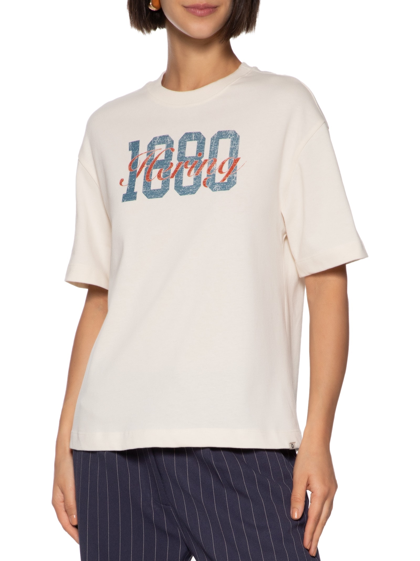 Camiseta Feminina Manga Curta Off White Hering