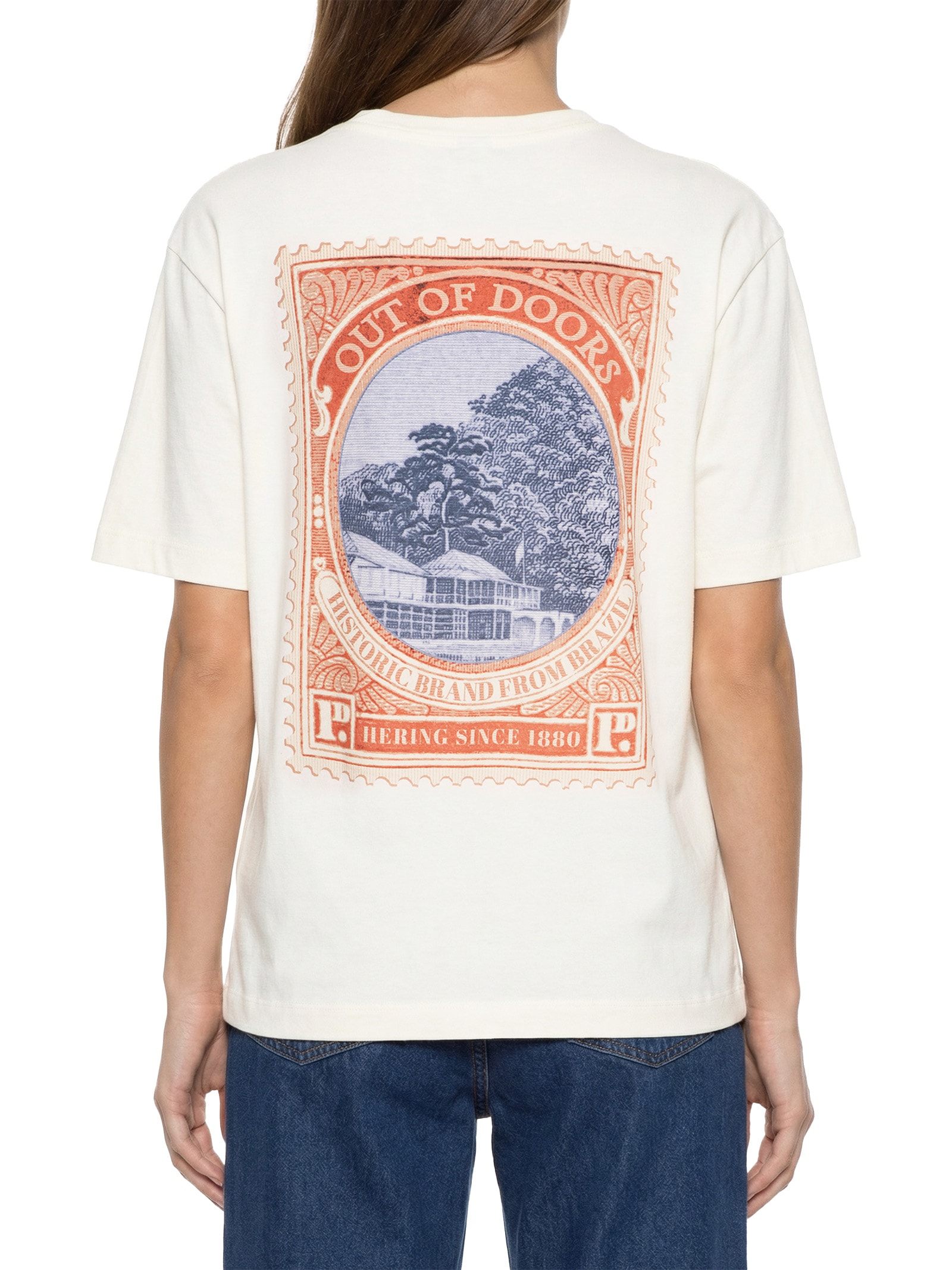 Camiseta Feminina Manga Curta Off White Hering