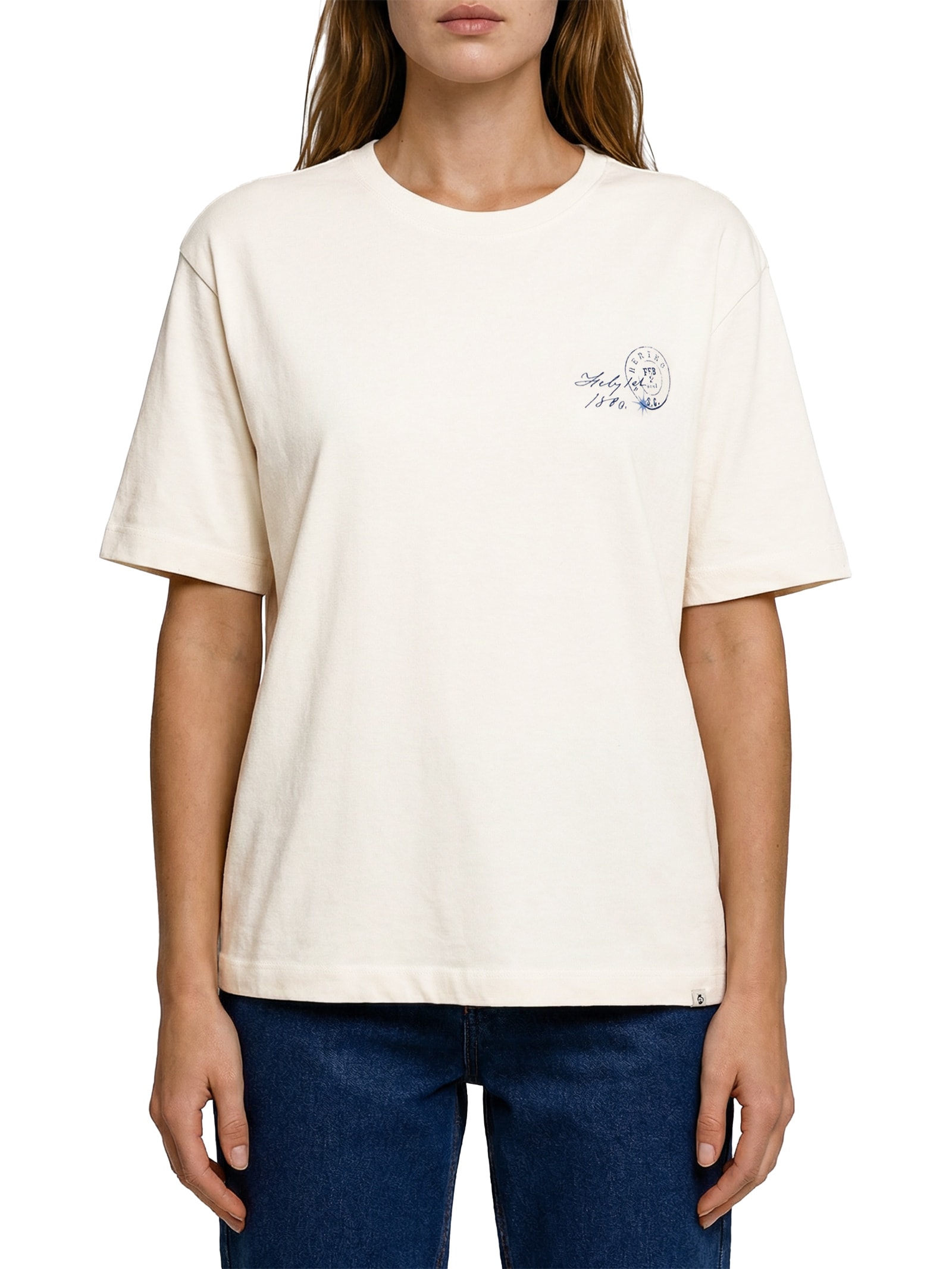 Camiseta Feminina Manga Curta Off White Hering