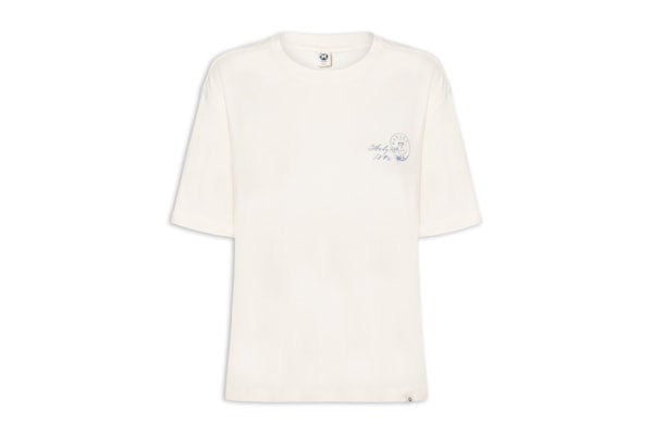 Camiseta Feminina Manga Curta - Off White