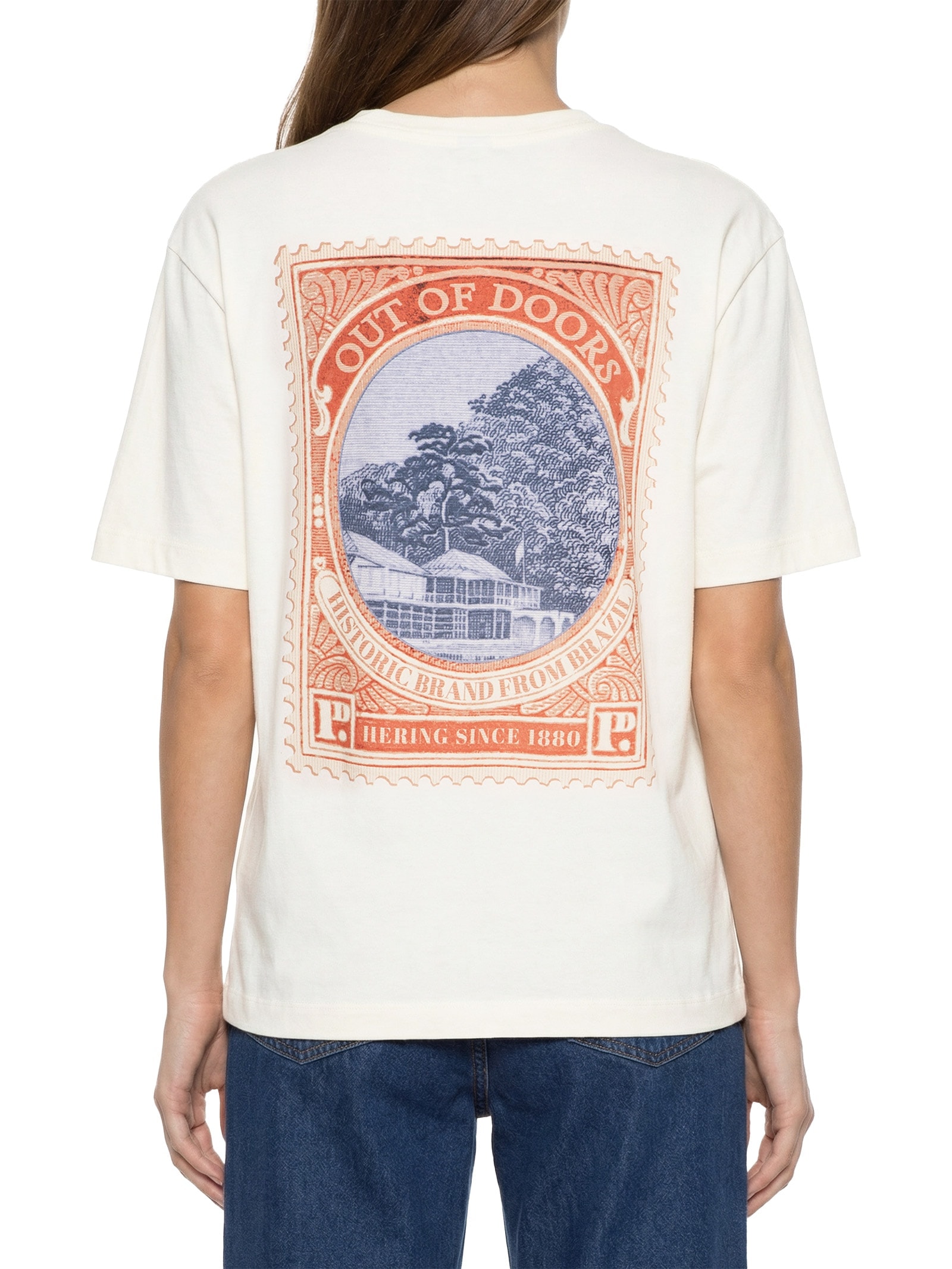 Camiseta Feminina Manga Curta Off White Hering