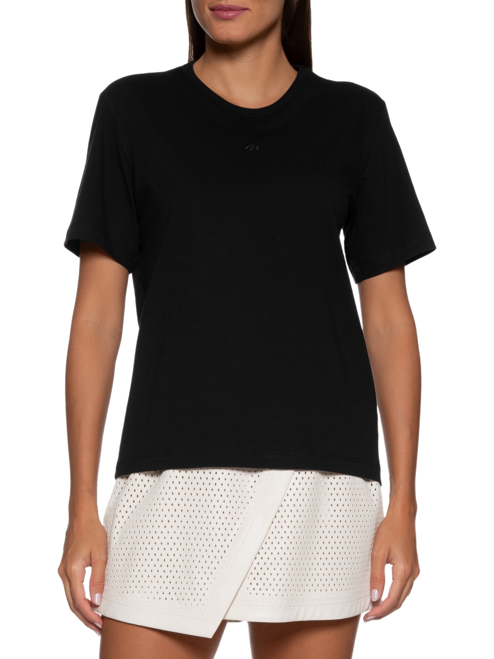 Camiseta Feminina Manga Curta Preto Colcci