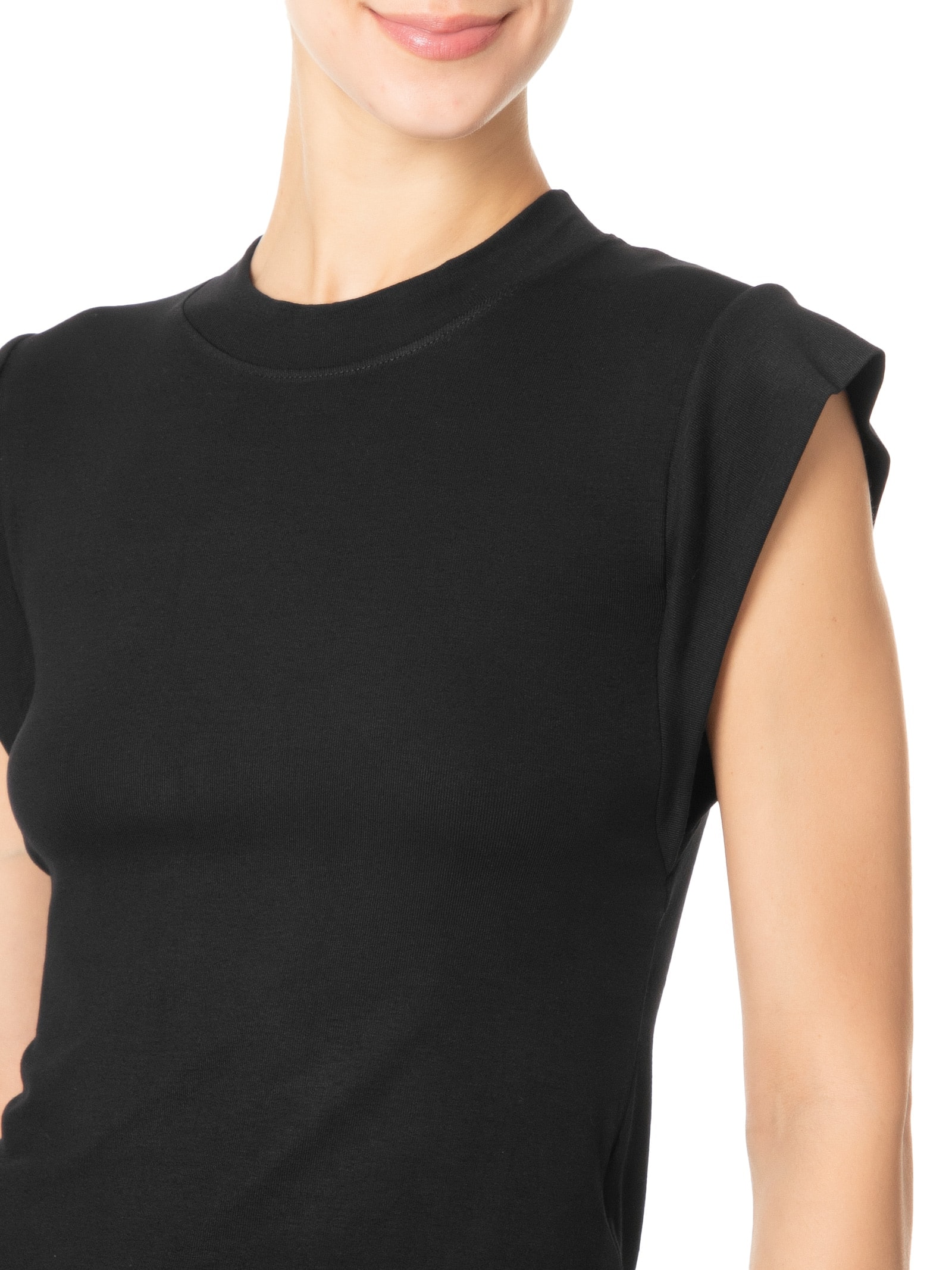 Camiseta Feminina Manga Curta Preto Basiq