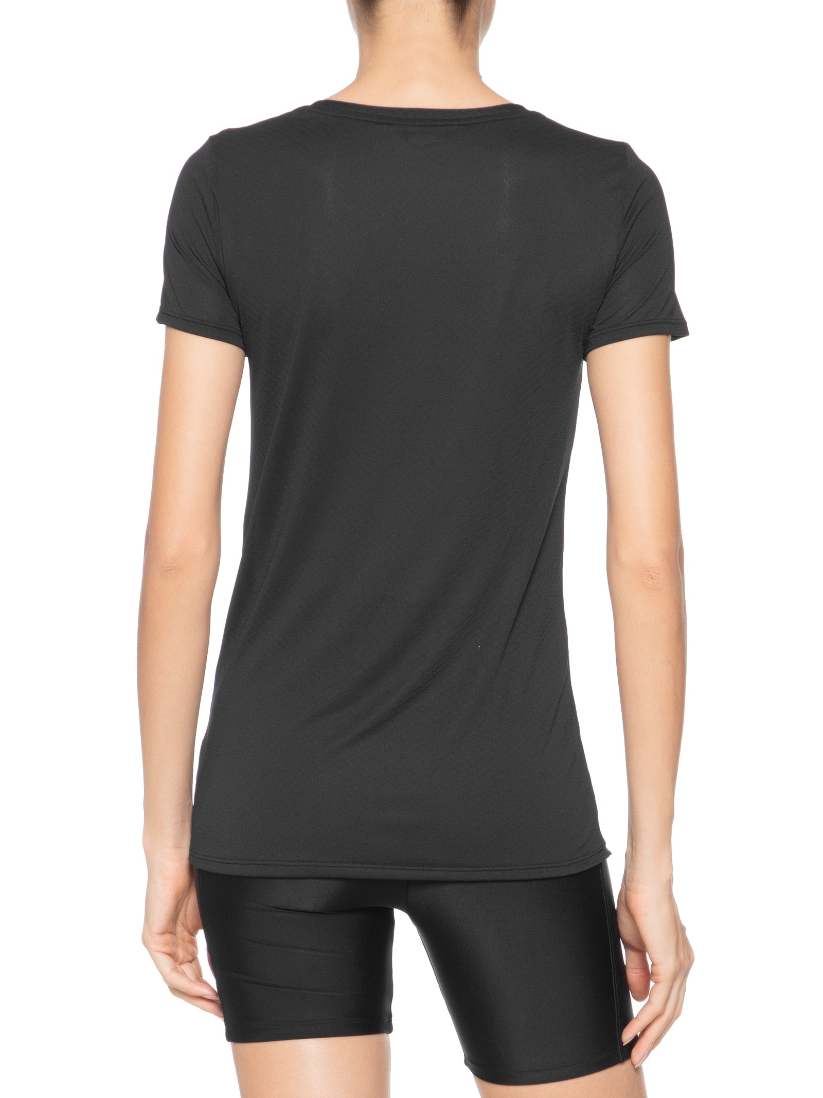 Camiseta Feminina Manga Curta Preto Body For Sure