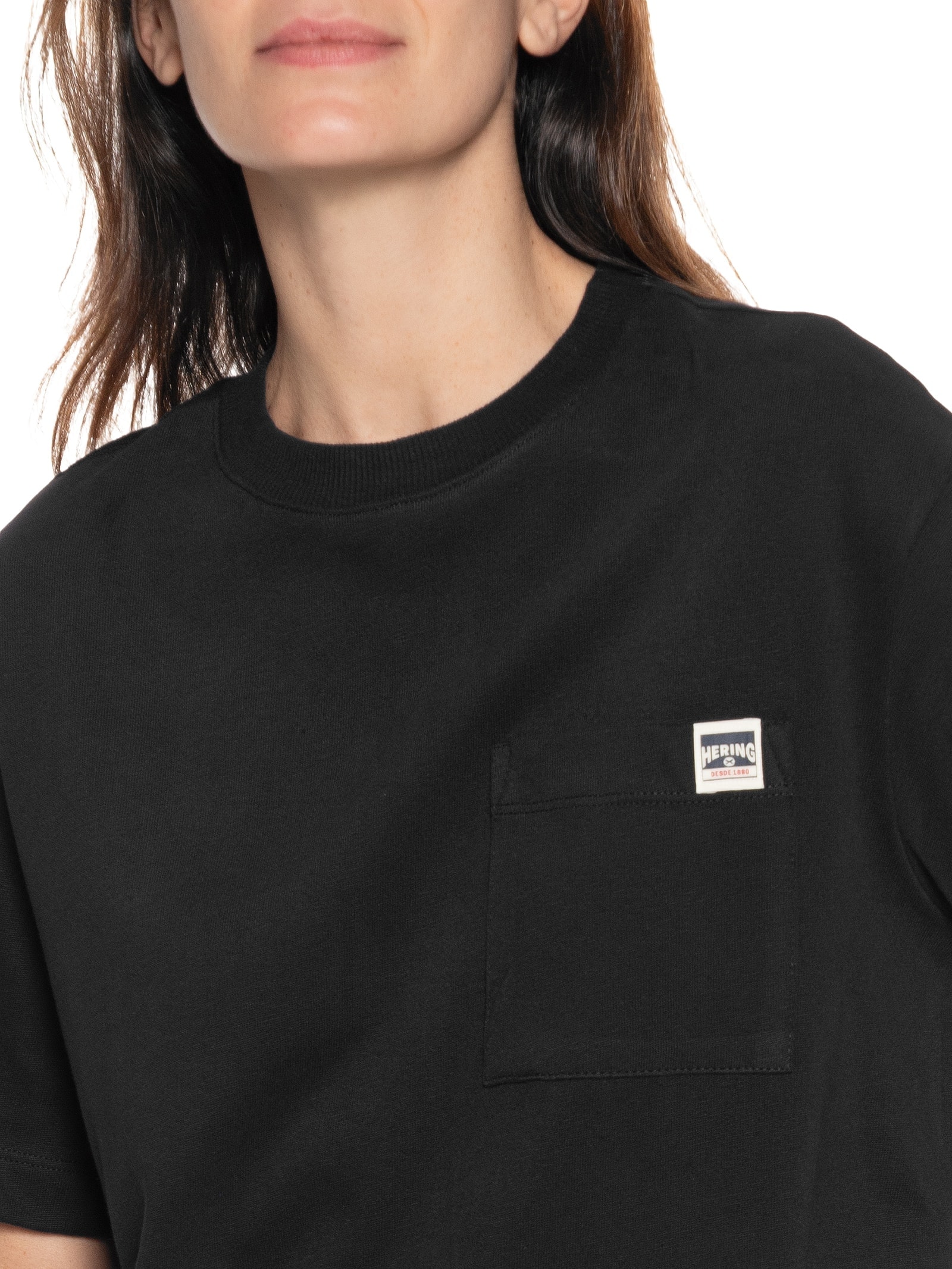 Camiseta Feminina Manga Curta Preto Hering