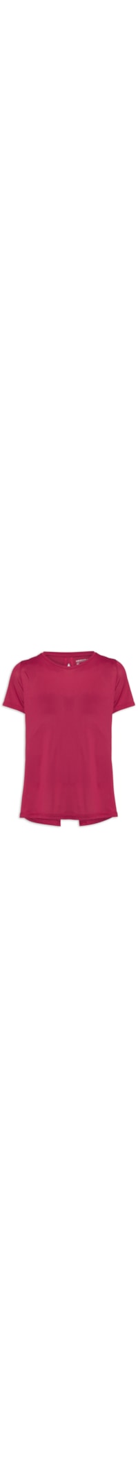Camiseta Feminina Manga Curta Recortes - Rosa