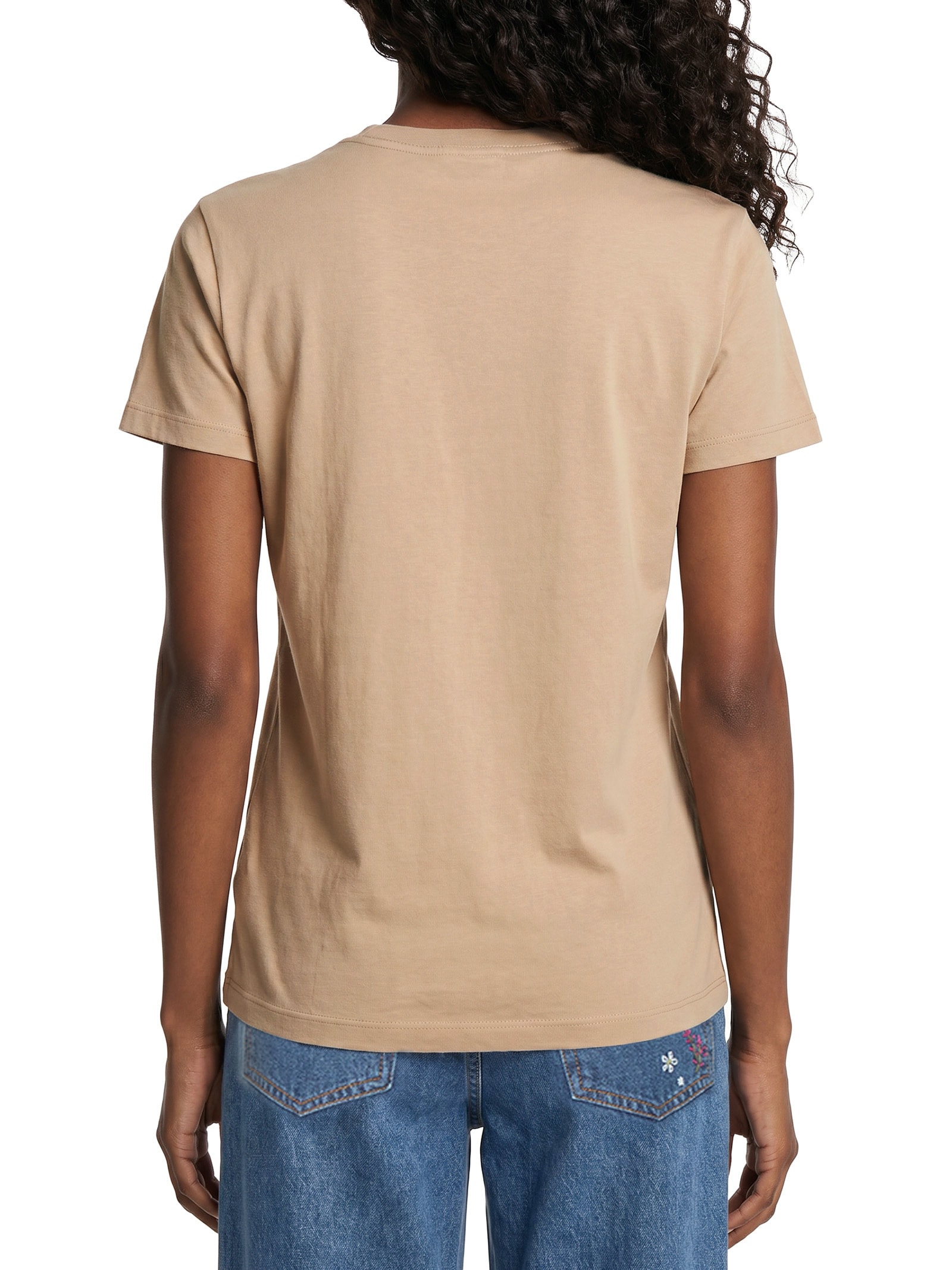 Camiseta Feminina Manga Curta Reg Essential Logo 2 Tee Ext Marrom Tommy Jeans