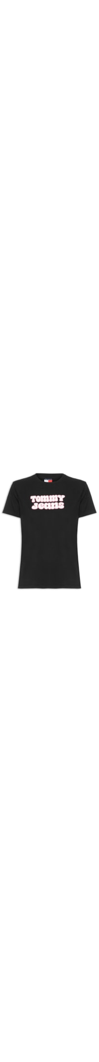 Camiseta Feminina Manga Curta Reg Essential Logo 2 Tee Ext - Preto