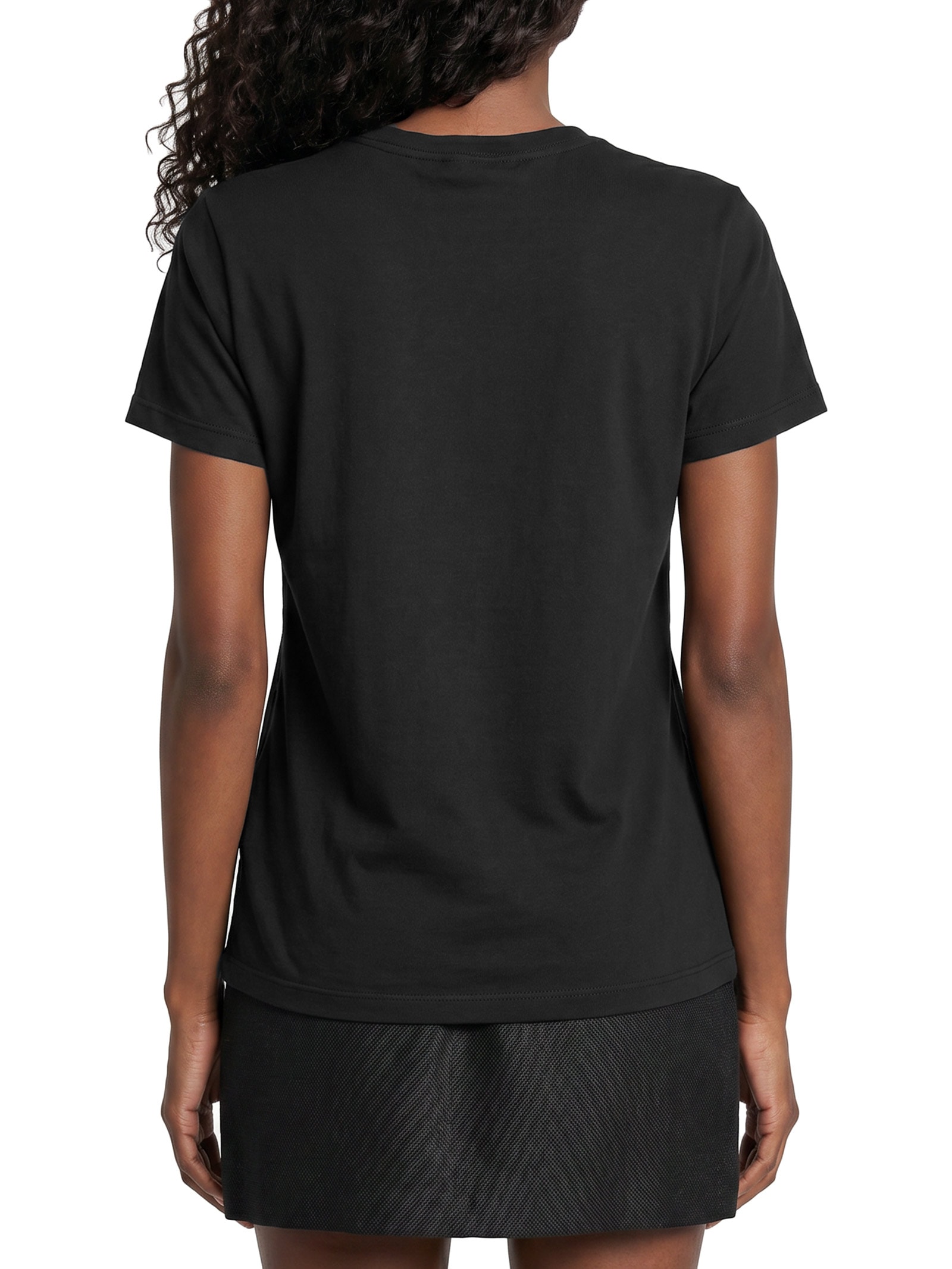 Camiseta Feminina Manga Curta Reg Essential Logo 2 Tee Ext Preto Tommy Jeans