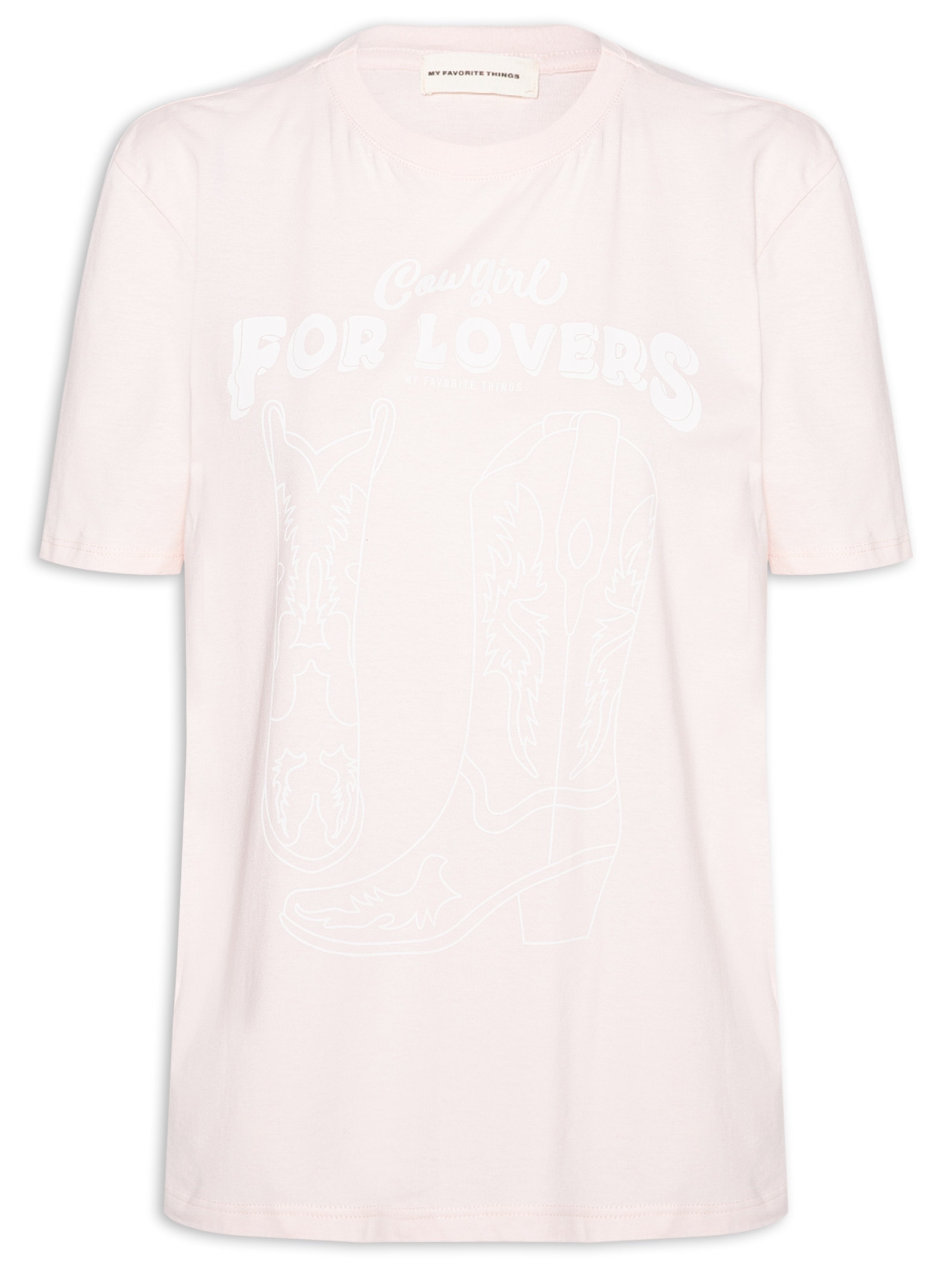 Camiseta Feminina Manga Curta Rosa My Favorite Things