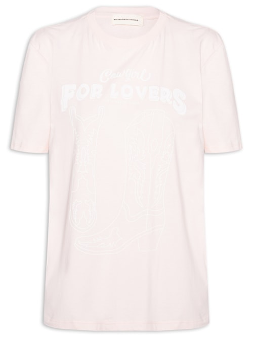 Camiseta Feminina Manga Curta – Rosa