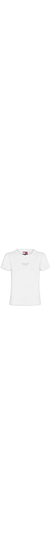 Camiseta Feminina Manga Curta Slim Ess Logo - Branco