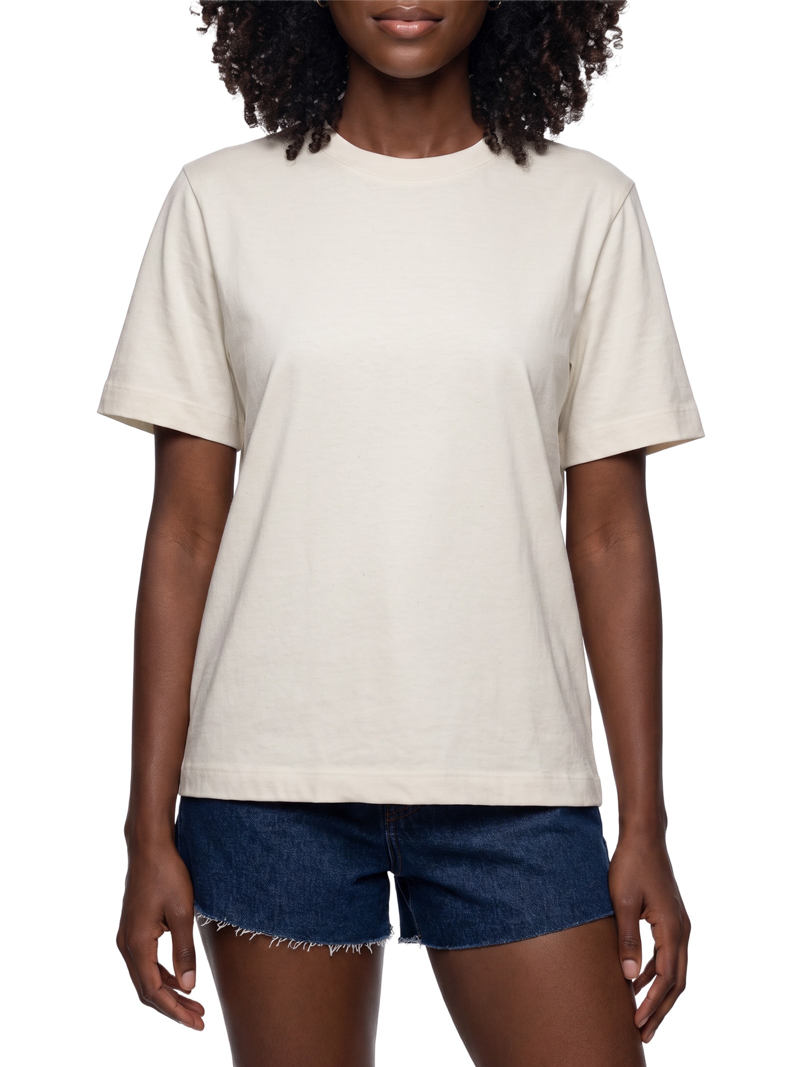 Camiseta Feminina Manga Curta Super Cotton Bege Hering